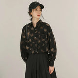 size Harajuku Women's blouses Fashion ladies shirts 2021 Spring Autumn Streetwear butterfly Print Tops Long Sleeve