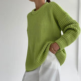 Thicken Loose Sweater Women Elegant Autumn Winter Warm Oversized Knitted Pullovers Casual Cashmere Solid Female