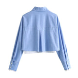 And Winter New Short Style Splicing Design Loose Fashion Shirt 2095893-Outfit