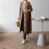 Yak Velvet Knitted Shirt Coat Women Autumn Retro Loose Lazy Wind Long Sweater