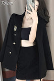 New Korean Style Classic Embroidery Solid Long Sleeve Slim Temperament Jacket Women Office Lady Chic Casual Blazer