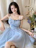 Elegant Strap Dress Women Summer Sexy Party Mini Dress Female Beach Patchwork Designer Chic Fashion Dress Casual