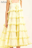 Elegant Patchwork Ruffles White Dress For Women Off Shoulder Sleeveless Oversized Dresses Female Fashion Clothes