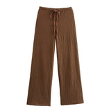 Women's Clothing 2025 Autumn New Texture Vest Top + Straight Trousers
