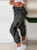New Military Green Leisure Sports Ribbon Bag Trousers In Stock-Outfit
