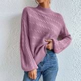 Solid Women's Top In Autumn And Winter 2025 Loose Round Collar Collar