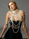 Toloer Handmade Pearl Body Vest Ins Blogger The Same Accessory Body Chain