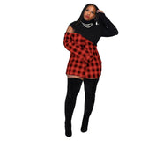 Size S-3XL Dresses for Women 2021 Patchwork Plaid Birthday Mini Dresses Club Outfits Spring Clothes Wholesale
