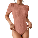 Spring/Summer OZON Women's Short Sleeve Corrugated Bodycoat Sexy