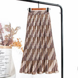 Summer Chiffon Beach Boho Maxi Women Skirt High Waist Floral Print Vintage Holiday Ruched Long Fashion Skirts