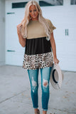 Color Block Flounce Sleeve Babydoll