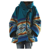 Winter Wish Amazon Ebay Autumn And Winter New Lady Loose Retro Print Wool Coat 5 Color 8