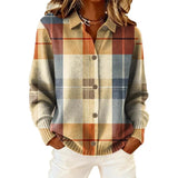 Women's New 3D Color Pattern Printing V Collar Long Sleeve Lazy Leisure