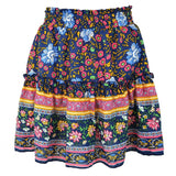 Mini Skirts 2020 New Floral High Waist Frills Skirt For Women Young Girl Summer Fashion Boho Beach Sexy Short