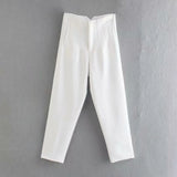 Workplace Women's Display High Waist Waist Suit Trousers 38 Color Reduced Age And Ankle