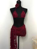 Three-Point Solid-Colored Strap Bikini Set Sexy Split Swimsuit Woman 2025