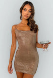 Sexy Sequins Straps Sleeveless Mini