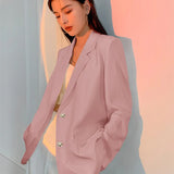 Toloer Suit Coat Female Senior Sense Spring And Autumn Thin Korean Version Loose Design Sense Small Long Sleeve Casual Small Suit-Outfit