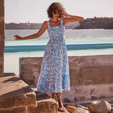 Summer Women's Commuting Sleeveless Hottie Prints Long Sling