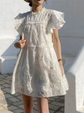 New Silk Dress Women's French Temperament Style Three-Dimensional Embroidered Doll Dress Shenzhen Nanyou Women's