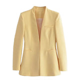 Women Blazers Set 2022 New Women's Office Suit Coat Vintage Long Sleeve Jacket Casual Female Tops And High Waist