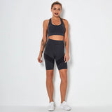 Seamless Sports Set Gym Women Tracksuit Clothing Fitness Leggings Cropped Shirts Sport Suit Women Long Sleeve