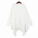 Big Size Irregular Knitting Sweater Round Neck Long Sleeve Women Pullovers New Fashion Tide Autumn Winter 2022