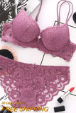 Wireless Sweet Sexy Lingerie Femme Sheer Bra Design Bras Set For Women Invisible Push Up Bra Set Underwear Lace