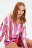 Trendyol Jacquard Oversize Knitwear Cardigan