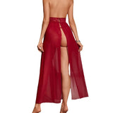 Sex Lingerie Pyjamas Suit Sexy Transparent Lace-Back Sleeping