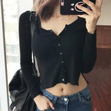 Summer T Shirt Women Elasticity T-Shirt Woman Clothes Tops Slim Tshirt Female Long sleeve Crop Top Women Tank Sexy