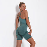 Shorts Bra Sports Set Sexy 2PCS Vital Seamless Sport Suit Gym Clothes Fitness Crop Top Shirt High Waist Shorts