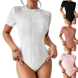 Spring/Summer OZON Women's Short Sleeve Corrugated Bodycoat Sexy