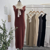 Irregular Lace Splicing Hem With Lotus Slings With Lotus Slings Waist Yarn Top