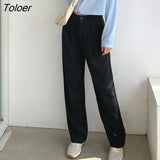 Pants Women Various Lengths All-match Spring Loose Empire Ins Simple College Mujer Solid Trousers Baggy Fashion