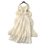Temperament Wears A Female Waist-Waisted Collar Bubble Sleeve Shirt High-Waisted Embroidered Half-Dressed Skirt Holiday Style
