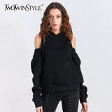 Fashion Zipper Sexy Hoodies Tops Female Long Sleeve Casual Sweatshirt Women Autumn Winter 2020 New Big