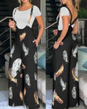 Independent Station Fashionable Printed Jumpsuit Women's Dress-Outfit