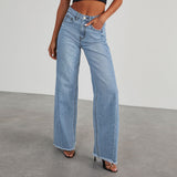 New Girl Jeans Water Wash Denim Broad Leg