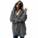 autumn and winter plush warm cotton coat mid-length double-sided