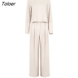 Classic Wide Pants Floor-Length Pleated Loose Women Trousers Spring Wide Leg Pants Vintage Female Palazzo Pants