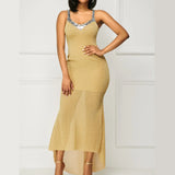 Ebay Fashionable Dress With Sexy Suspenders, Sequined Dress, Long Dress-Outfit