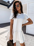 Dress Women 2021 Beach Ruffle Vestidos De Mujer Casual Midi Dress Pink A Line Mini Elegant Dress Y2k Robe Femme