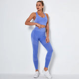 Seamless Sports Set Gym Women Tracksuit Clothing Fitness Leggings Cropped Shirts Sport Suit Women Long Sleeve