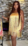 Sexy Yellow Straps Sleeveless Nightclub Party Mini
