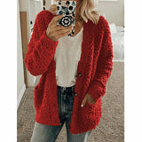 Wish 2025 Autumn And Winter Explosion Women's Fashion Casual Sweater Coat Size