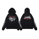 High Street Ins Minority Retro Print Letters Loose Hooded Sweaters For Men And Women In Autumn And Winter-Outfit