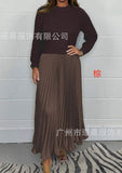 2025 New Women's Fashion Elegant Round-Neck Dress 100-Folded
