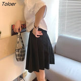 Sleeve T-shirts women solid cropped tops sexy stylish harajuku streetwear girls cool loose all-match korean style