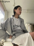 Tshirts Women's Clothing Fashion Striped Tees Casual Korean Cotton Summer Tops Short Sleeve Letter T Shirt 2024 Ropa Mujer-Outfit